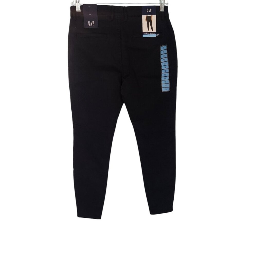 NWT GAP Pants Women's Stretch Skinny Comfortable Cotton Black Size‎ 10 NEW